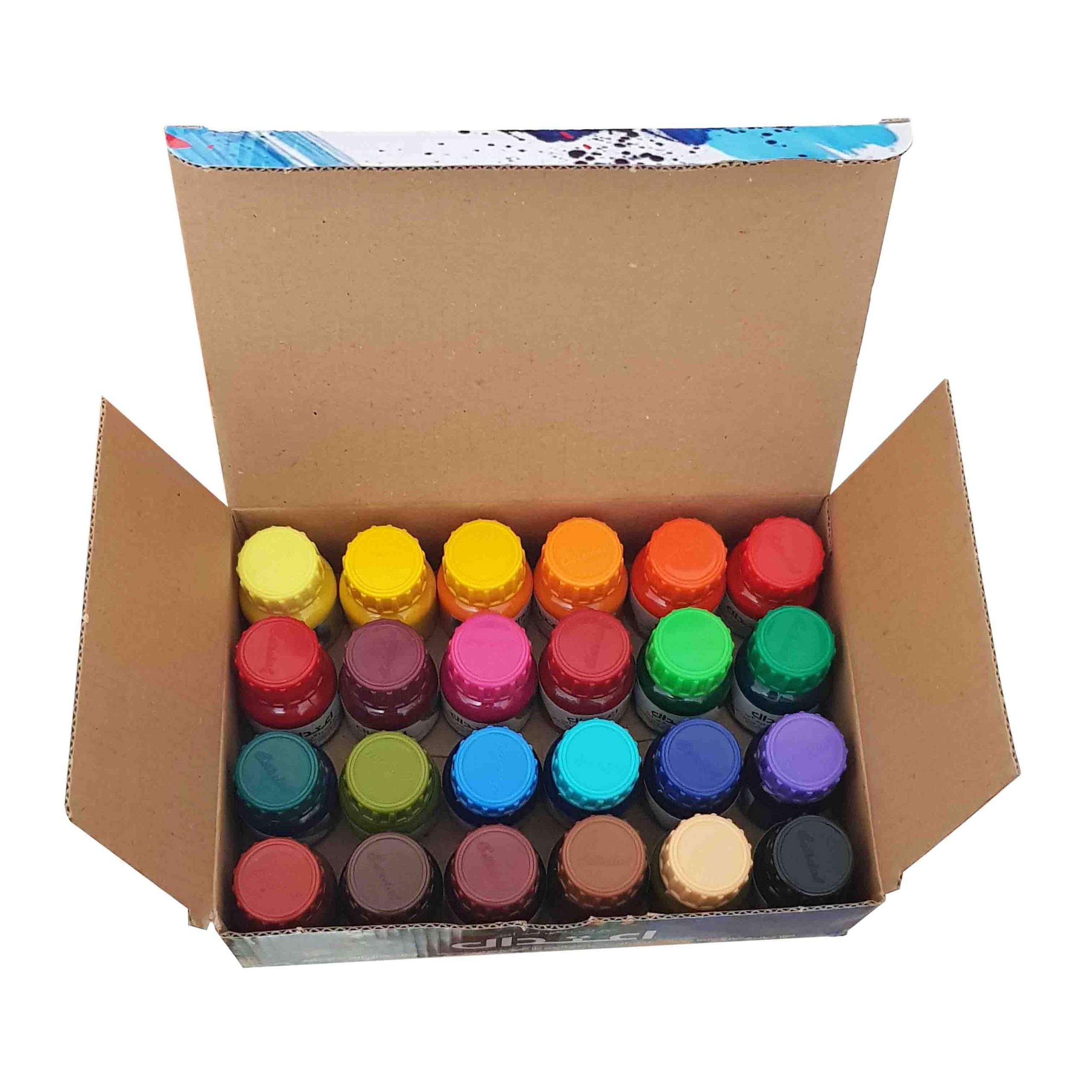 جعبه 24 رنگ مرکب رنگی 25 میل اعتدال02